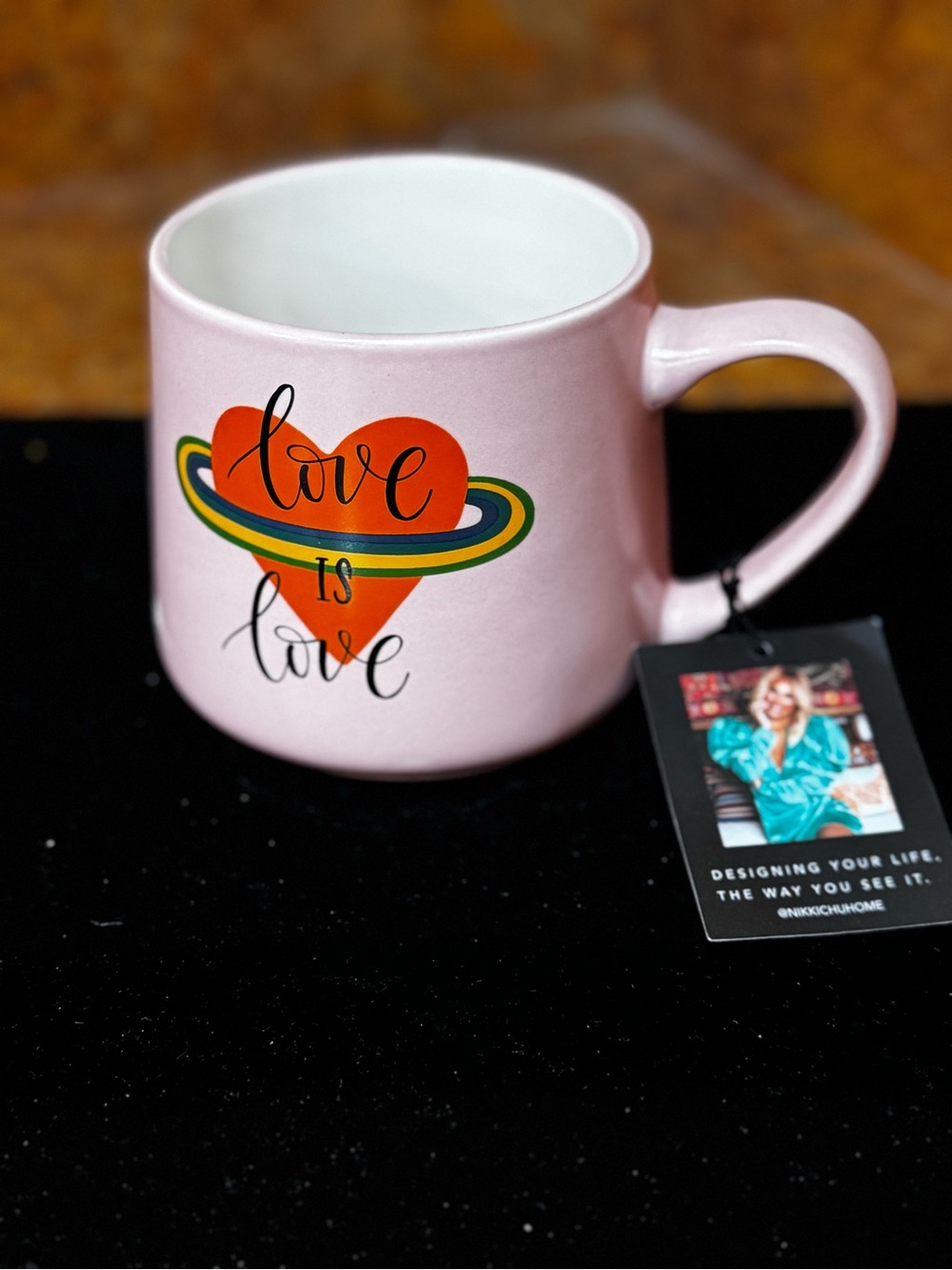 Nikki Chu “Love Is Love" Ceramic Mug, NWT
